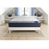 Actisom Ensemble 120x190 Matelas Latex et mémoire de forme Sommier kit Blanc