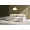AUTRES Canapé convertible et modulable 3 places en velours blanc