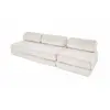 AUTRES Canapé convertible et modulable 4 places en velours blanc