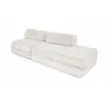 AUTRES Canapé convertible et modulable 3 places en velours blanc