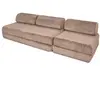 AUTRES Canapé convertible et modulable 4 places en velours marron