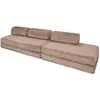 AUTRES Canapé convertible et modulable 5 places en velours marron