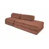 AUTRES Canapé convertible et modulable 3 places en velours terracotta