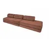 AUTRES Canapé convertible et modulable 5 places en velours terracotta