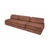 AUTRES Canapé droit convertible 4 places - Velours côtelé XL - Terracotta