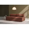 AUTRES Canapé convertible et modulable 3 places en velours terracotta