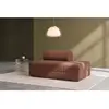 AUTRES Canapé convertible et modulable 2 places en velours terracotta