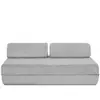 AUTRES Canapé droit convertible 3 places - Velours côtelé XL - Taupe Kimo
