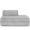 AUTRES Canapé convertible et modulable 2 places en velours gris
