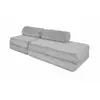 AUTRES Canapé convertible et modulable 3 places en velours gris