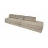 AUTRES Canapé convertible et modulable 5 places en velours taupe