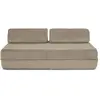 AUTRES Canapé 3 places convertible et modulable - Velours côtelé XL Taupe
