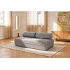 Canapé droit convertible 3 places - tissu tweed - gris KIM3COC85