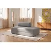AUTRES Canapé droit convertible et modulable 2 places en tweed gris