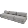 Canapé droit convertible 4 places - tissu tweed - gris KIM31COC85