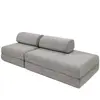Canapé droit convertible 3 places - tissu tweed - gris KIM21COC85