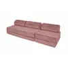 AUTRES Canapé droit convertible 4 places - velours côtelé xl - rose KI...