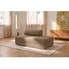 AUTRES Canapé droit convertible et modulable 2 places en tweed marron