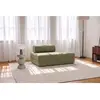 AUTRES Canapé droit convertible et modulable 2 places en tweed vert