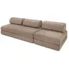 Canapé droit convertible 4 places - tissu tweed - marron KIM31COC54B