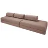 Canapé droit convertible 5 places - tissu tweed - rouge KIM32COC55B