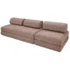 Canapé droit convertible 4 places - tissu tweed - rouge KIM31COC55B