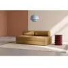 Canapé droit convertible 3 places - tissu tweed - jaune KIM3COC53