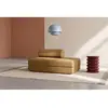 AUTRES Canapé droit convertible et modulable 2 places en tweed jaune