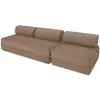 Canapé droit convertible 4 places - velours côtelé - taupe KIM31LIN17