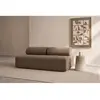 Canapé droit convertible 3 places - velours côtelé - taupe KIM3LIN17