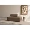 AUTRES Canapé convertible et modulable 2 places en velours taupe