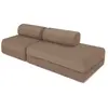 Canapé droit convertible 3 places - velours côtelé - taupe KIM21LIN17
