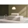 AUTRES Canapé droit convertible et modulable 2 places en tissu lisse beige