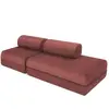 Canapé droit convertible 3 places - velours côtelé - rouge KIM21LIN57