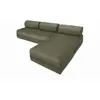 Canapé convertible et modulable 6 places en velours vert