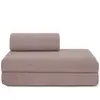 AUTRES Canapé droit convertible et modulable 2 places - tissu lisse - ...