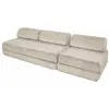 AUTRES Canapé droit convertible 4 places - Velours côtelé XL - Beige