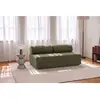 Canapé droit convertible 3 places - velours côtelé xl - vert KIM3TIL37