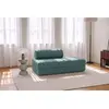 AUTRES Canapé convertible et modulable 2 places en tissu bleu vert