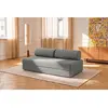 Canapé droit convertible 3 places - tissu lisse - gris KIM3GEM85