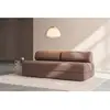 Canapé droit convertible 3 places - tissu lisse - terracotta KIM3GEM63