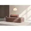 AUTRES Canapé convertible et modulable 2 places en tissu terracotta