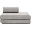 AUTRES Canapé droit convertible et modulable 2 places - tissu lisse - ...