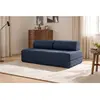Canapé droit convertible 3 places - velours côtelé - bleu KIM3LIN77