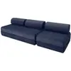 Canapé droit convertible 4 places - velours côtelé - bleu KIM31LIN77