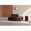 AUTRES Canapé convertible et modulable 2 places en velours marron
