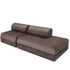 Canapé droit convertible 3 places - velours côtelé - marron KIM21LIN29