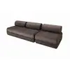 Canapé droit convertible 4 places - velours côtelé - marron KIM31LIN29