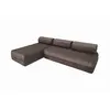 KIMO Canapé convertible et modulable 6 places en velours marron
