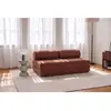 AUTRES Canapé convertible et modulable 3 places en velours terracotta